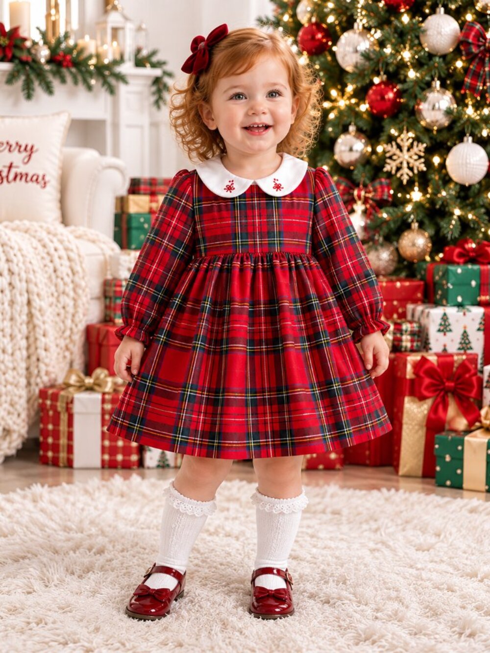 NWT Edgehill Collection Christmas Cece Tartan Plaid Dress